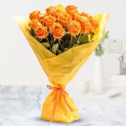 Farewell Orange Roses Bouquet 1