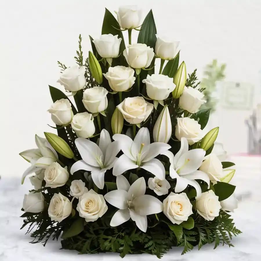 Mesmerizing Mixed Flowers Tall Arrangement