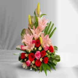 Passionate Roses N Lilies Bouquet 1