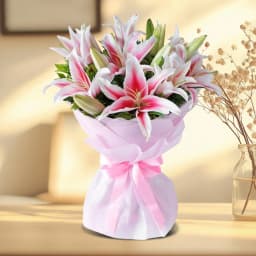 Gorgeous Pink Lily Bouquet 1
