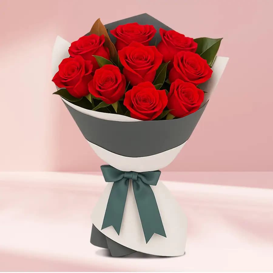 10 Red Rose Bouquet