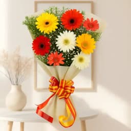 Attractive Bouquet of Mixed Gerberas 1