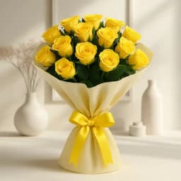 Bight Yellow Roses Bouquet 1