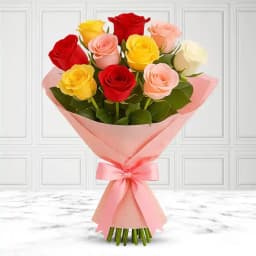 Long Stem Mixed Roses Bunch 1