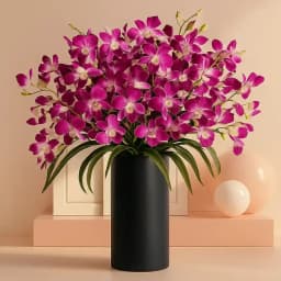 Delicate Orchid Arrangement with Verdant Accents 1