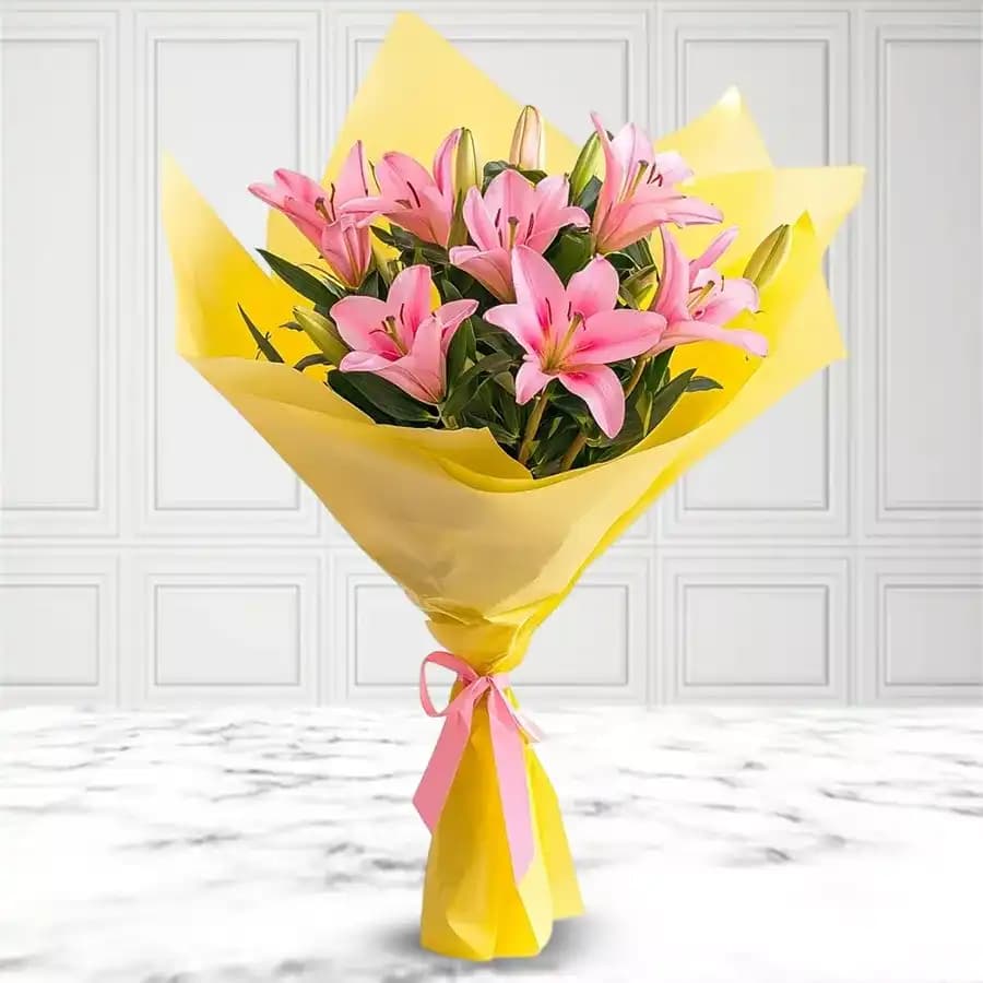 Sauve Bouquet of Pink Lilies