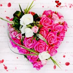 Admirable Heart Shape Rose Arrangement 1