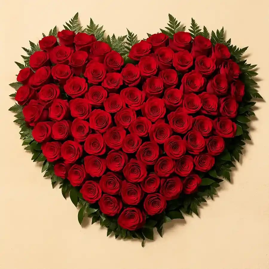 Remarkable 150 Red Roses Heart