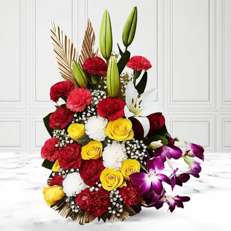 Gorgeous Mixed Flowers Arrangement