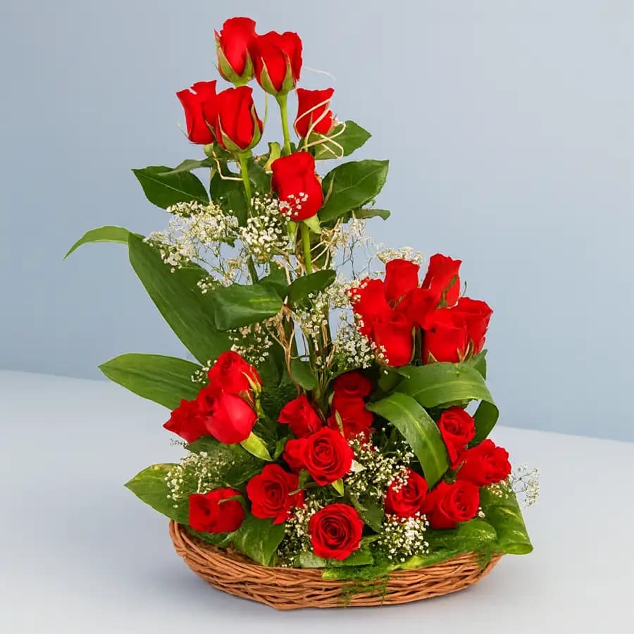 Passionate Bouquet of Fresh Dutch Roses