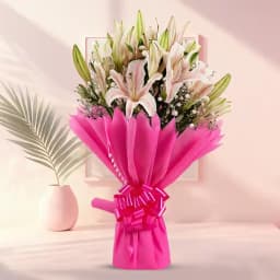 Lovely Bouquet of Lilies and Gladiolus 1