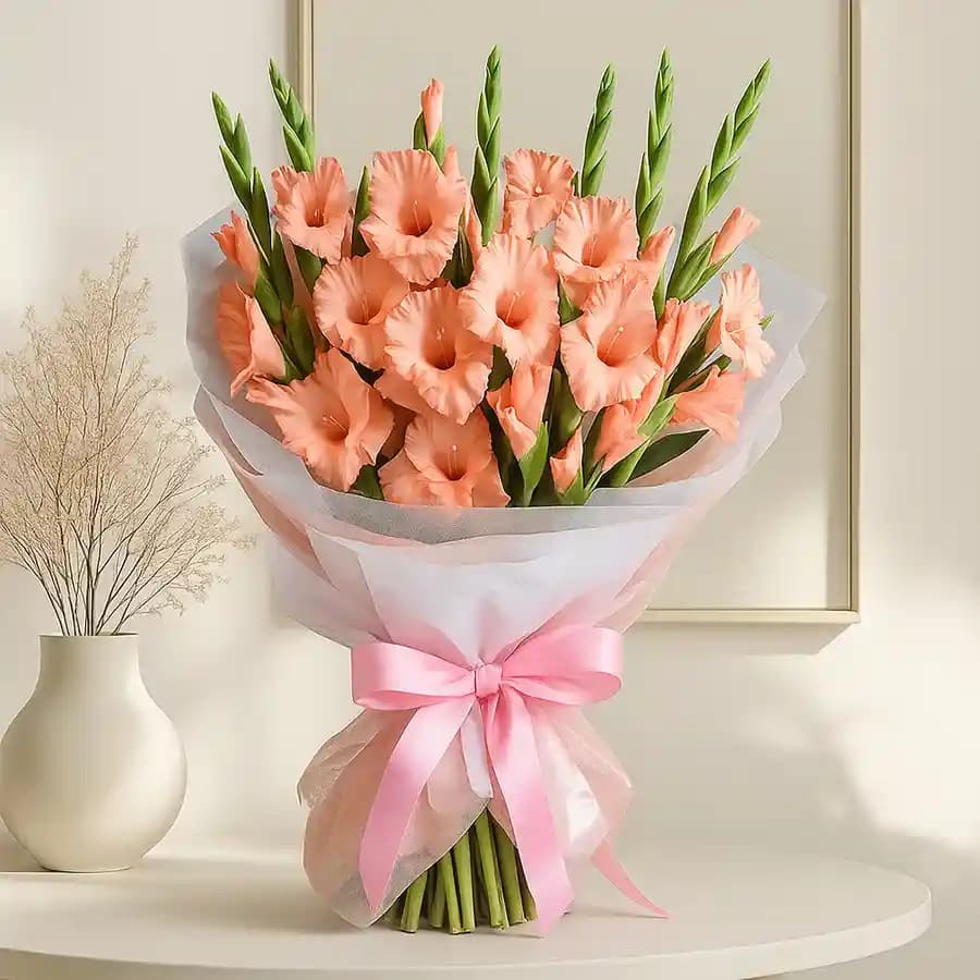Elegant Pink Gladiolus Bouquet