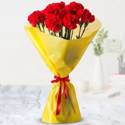 Awesome Red Carnations Bouquet 1