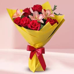 Beautiful Lilies N Roses Bouquet 1