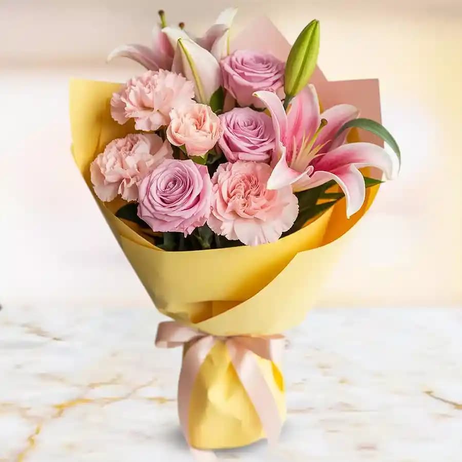 Admiring Mixed Floral Bouquet