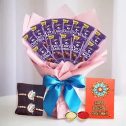 Sibling Bond Celebration with Twin Rakhis & Sweet Chocolates 1