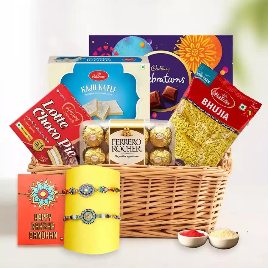 Cherished Rakhi Celebration Basket