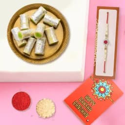 Deluxe Rakhi Gift Set with Cashew Delights 1