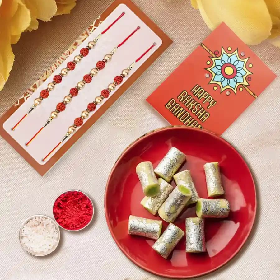 Divine Rakhi and Kaju Delight Duo