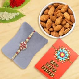 Rakhi Delight: Almonds & Blessings Combo 1