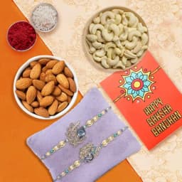Charming Rakhi with Delectable Nuts 1
