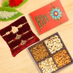 Divine Rakhi Trio with Nourishing Nuts 1