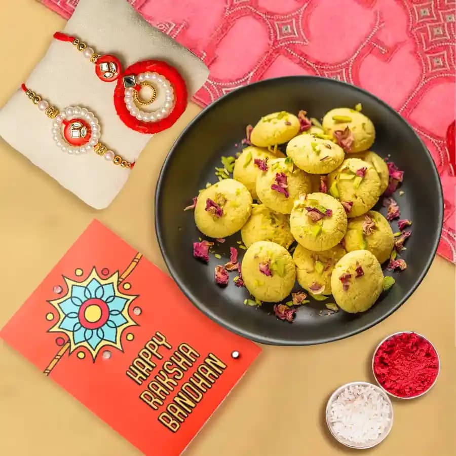 Festive Rakhi Celebration with Sweet Sandesh