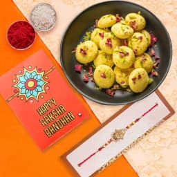 Traditional Rakhi with Gourmet Sandesh 1