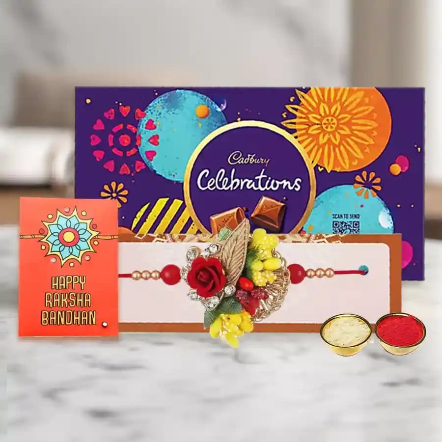 Charming Floral Rakhi Treat for Brother