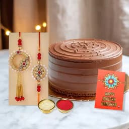 Sweet Bonding: Rakhi & Decadent Cake Set 1