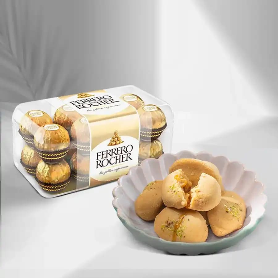 Jolbhora Sandesh from Balaram Mullick with Ferrero Rocher