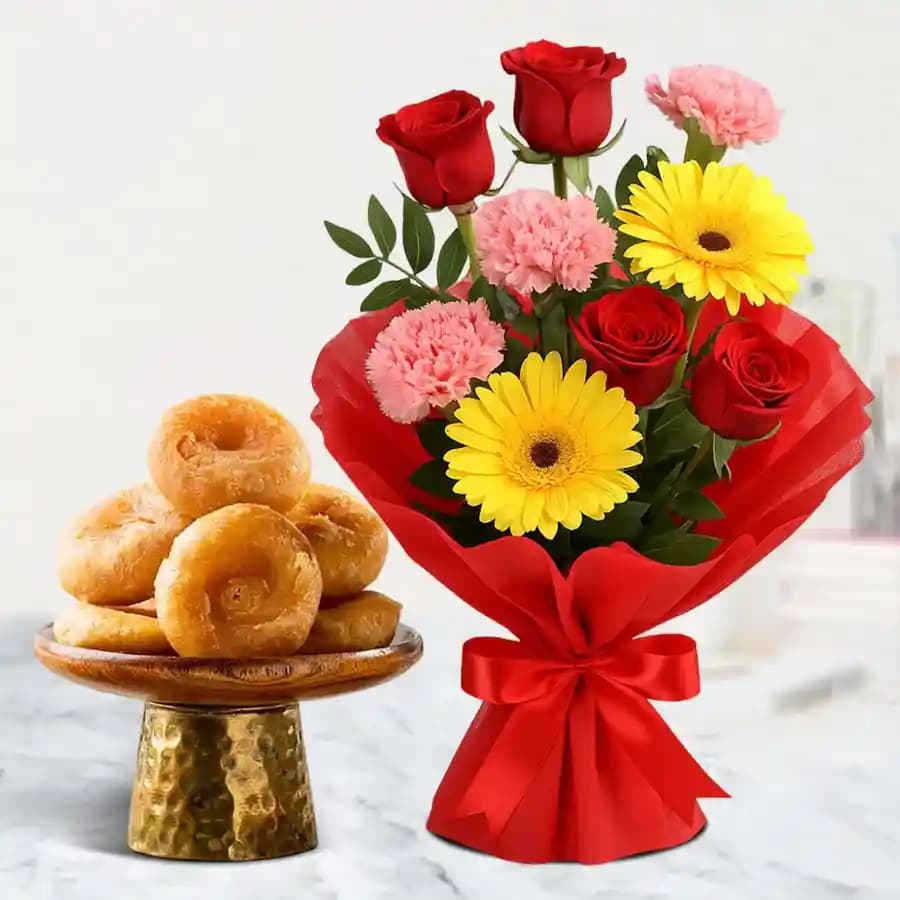 Charming Flowers N Badusha Combo