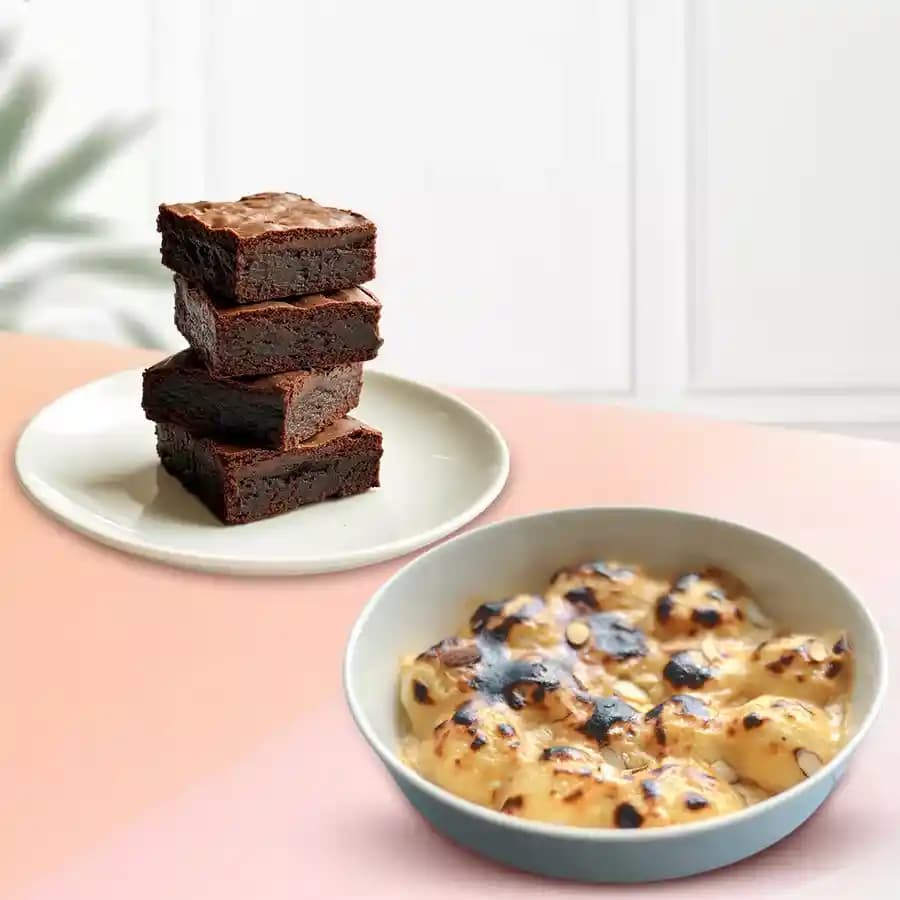 Baked Rasgulla from Balaram Mullick with Brownie