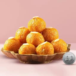 Divine Ghee Laddoo with Silver Blessing 1