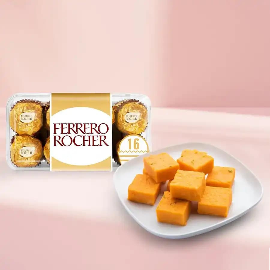 Orange Masti from Chitale Bandhu Mithaiwale with Ferrero Rocher