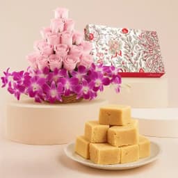 Floral Elegance N Mysore Pak Combo 1