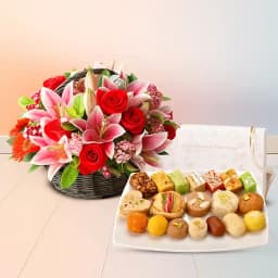 Mixed Flowers N Assorted Sweets Treat 1