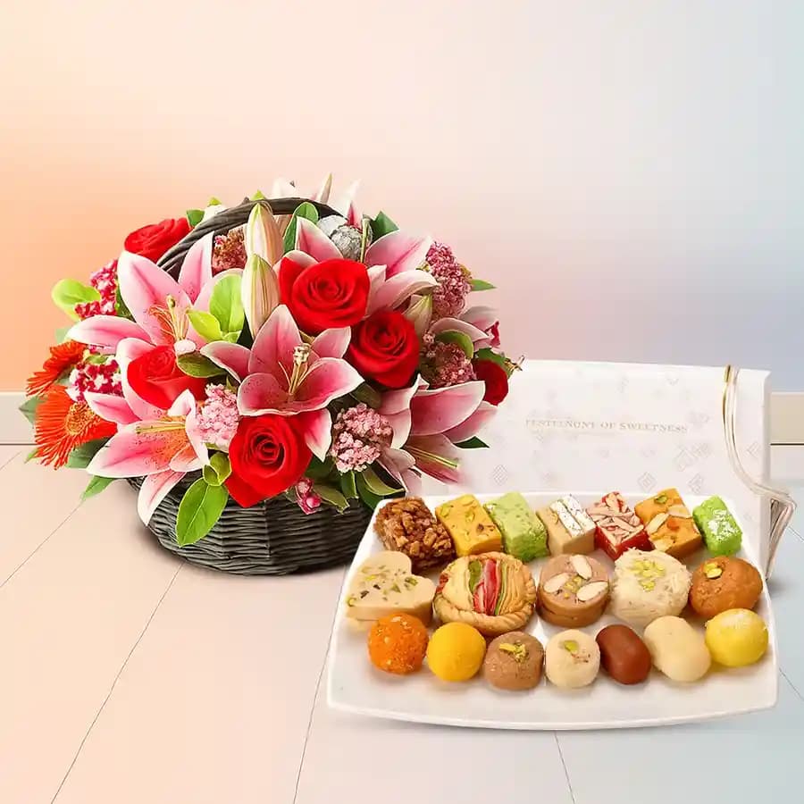 Mixed Flowers N Assorted Sweets Treat