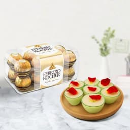 Daab Sandesh from Balaram Mullick with Ferrero Rocher 1