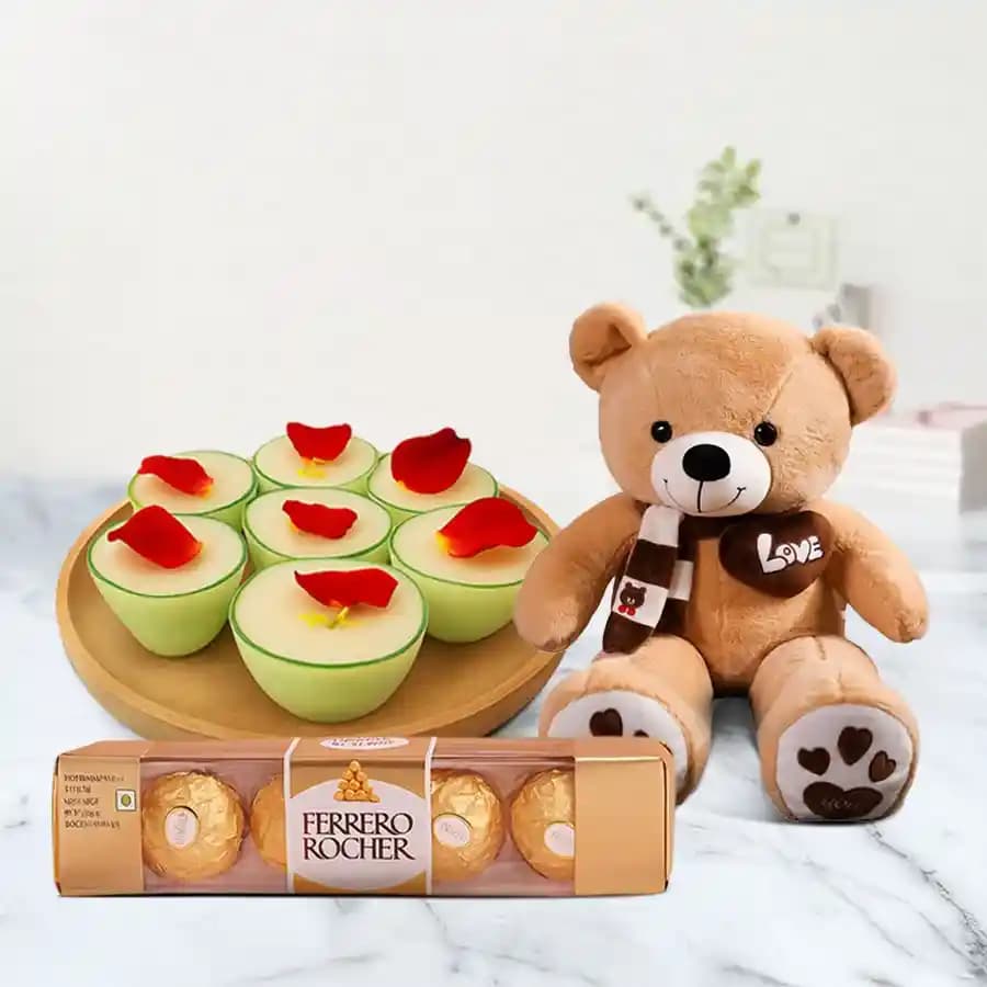 Daab Sandesh from Balaram Mullick with Teddy N Ferrero Rocher