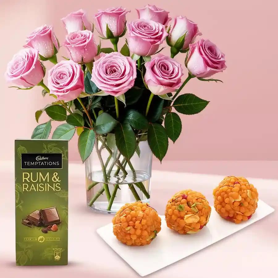 Roses N Sweet Temptations Combo