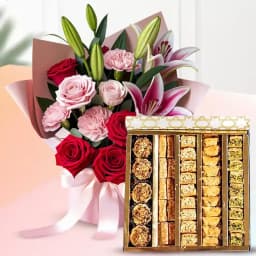 Gorgeous Floral Bouquet N Baklava Bliss 1