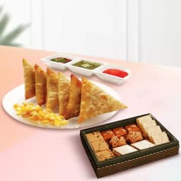 Assorted Sweets N Corn Samosa Treat 1