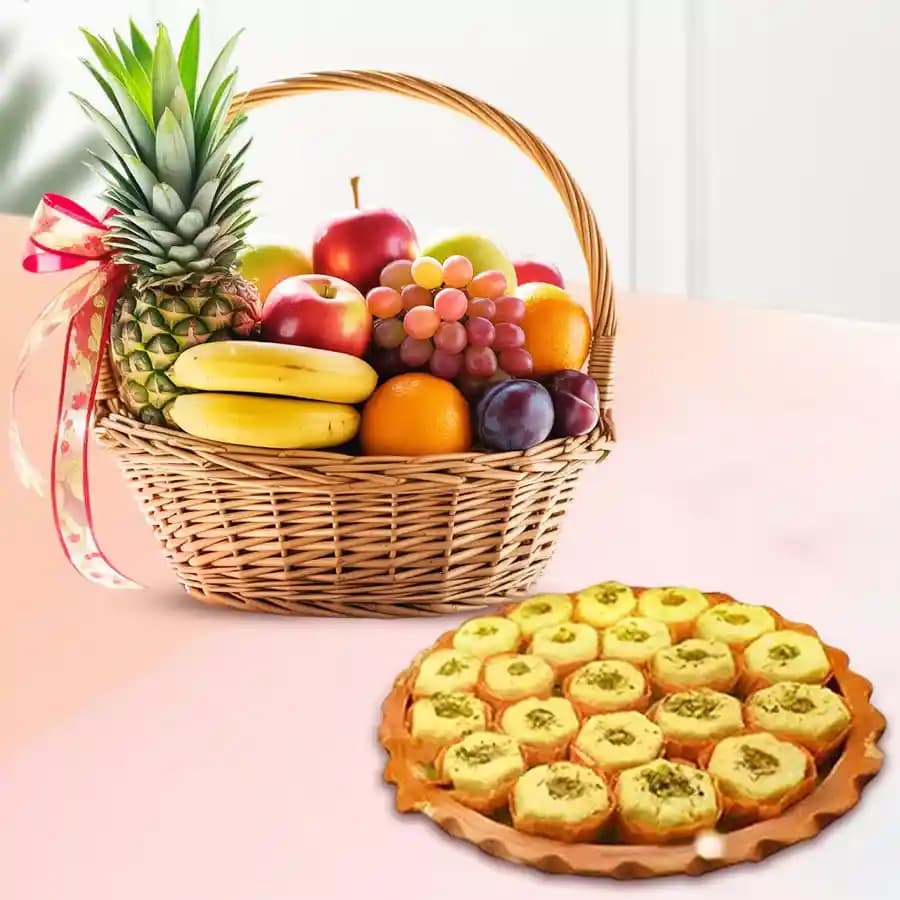 Immunity Sandesh from Balaram Mullick with Fresh Fruit Basket