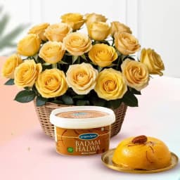 Sunshine Roses N Badam Halwa Combo 1