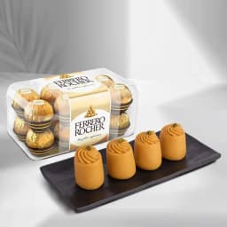 Nolen Gurer Maharani Sandesh from Ganguram with Ferrero Rocher 1