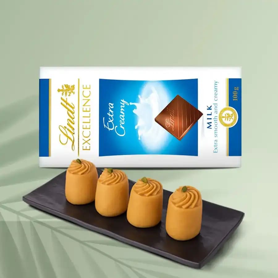 Nolen Gurer Maharani Sandesh from Ganguram with Lindt Excellence Chocolate