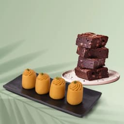 Nolen Gurer Maharani Sandesh from Ganguram with Brownies 1