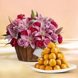 Vibrant Flowers N Boondi Laddu Indulgence 1