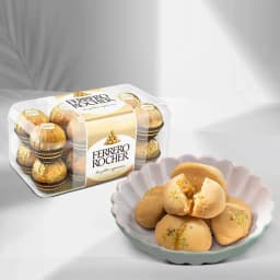 Nolen Gurer Jalbhara Sandesh from Ganguram with Ferrero Rocher 1